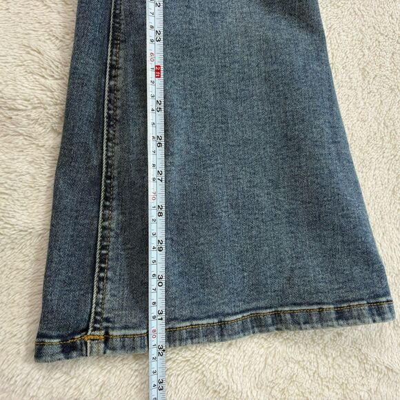 Garage Denim Extreme Low Rise Flare Jeans Womens 11 30 Iris Blue Denim Casual - Picture 8 of 9
